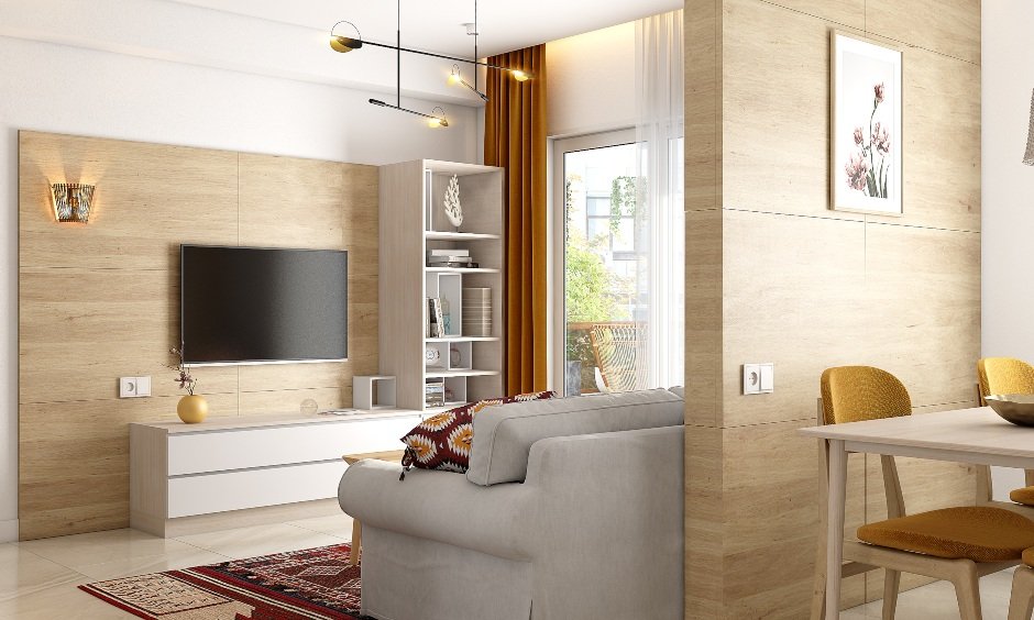 A Modern Rustic 2 BHK Home Design